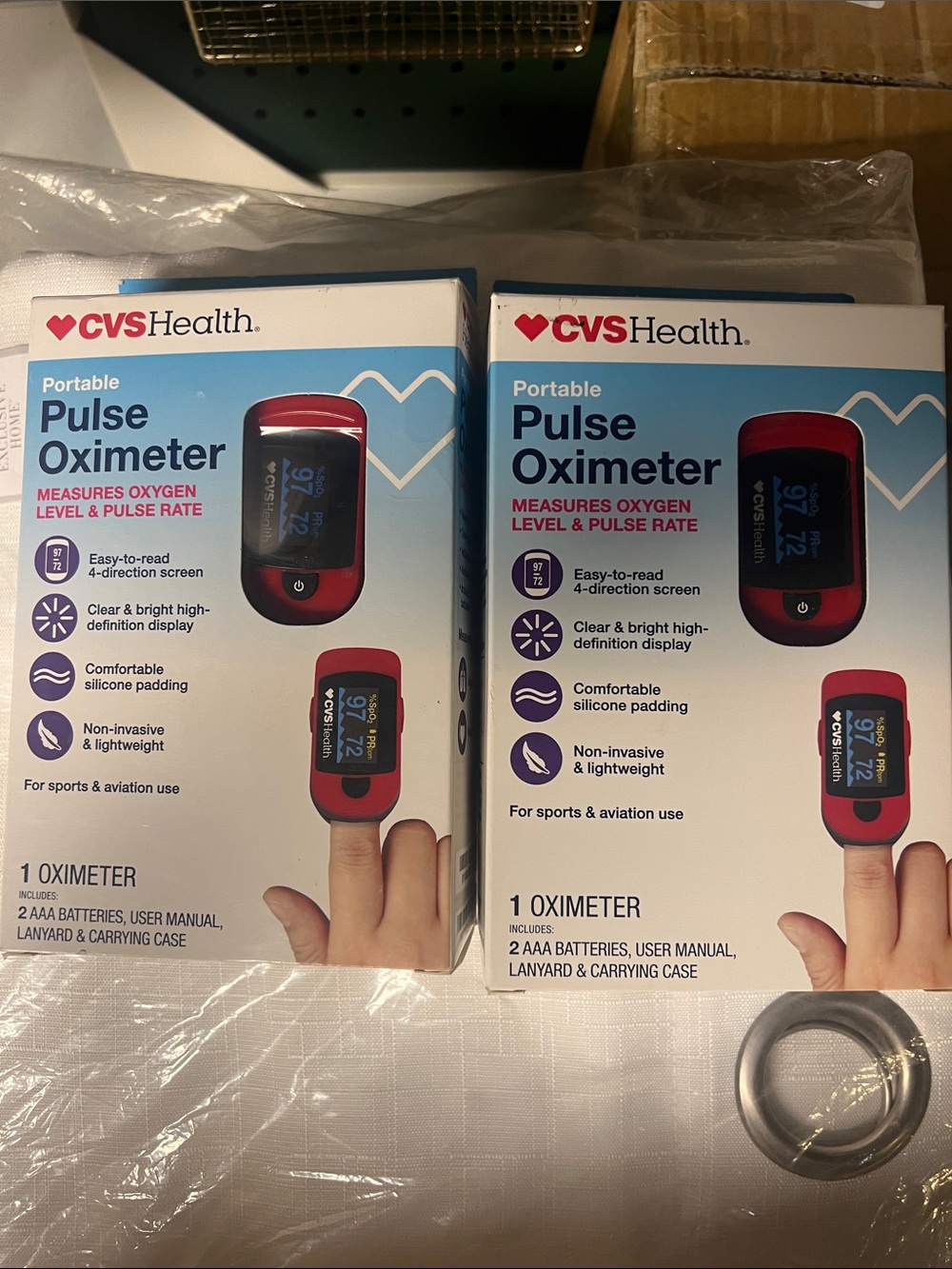 CVS Health Portable Pulse Oximeter -2 pack